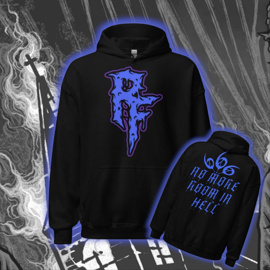 Rotting Flesh Records - official retro color logo hoodie